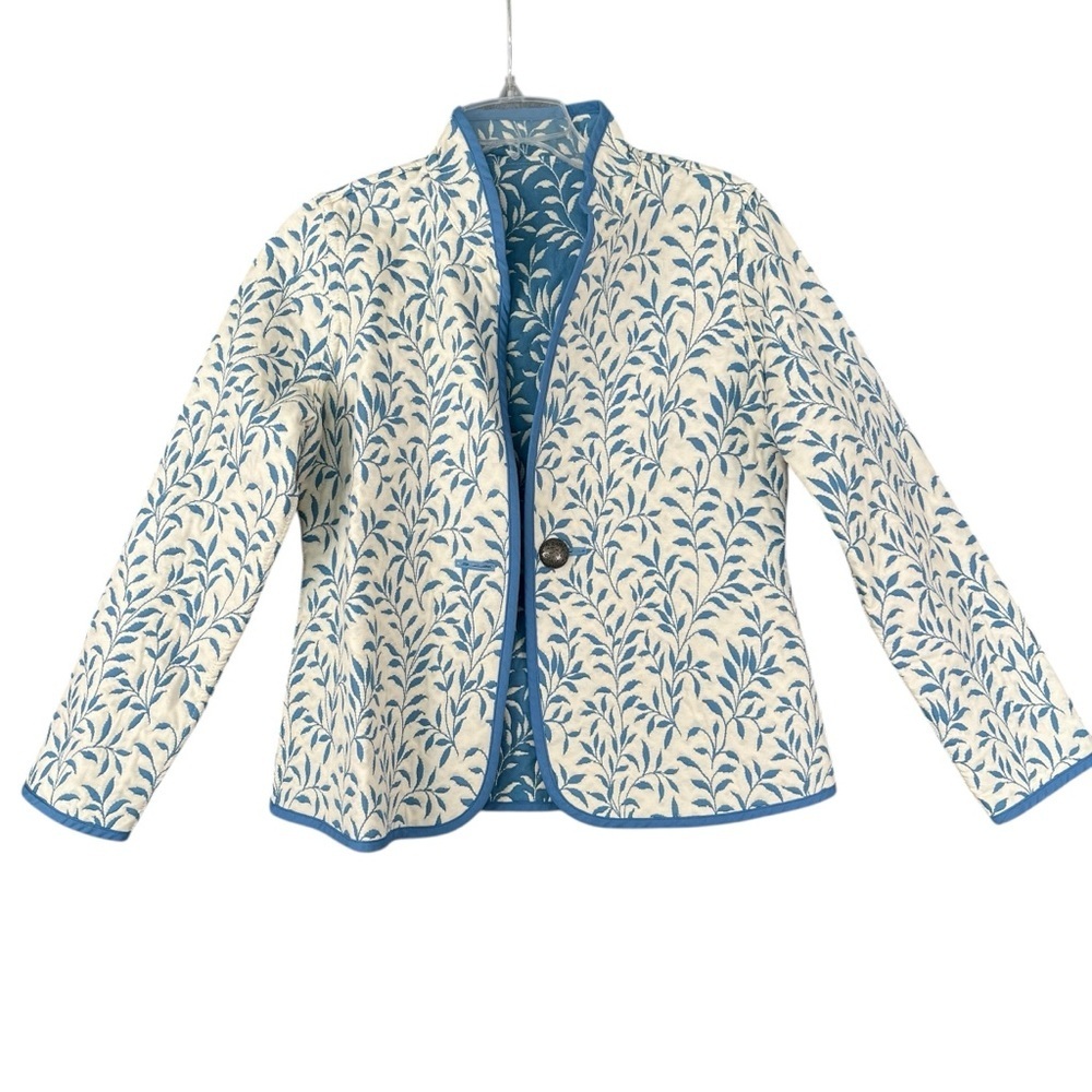 TRIMDIN Artisan Reversible Jacket Tuscany Collection Cobalt Blue Size Small - Picture 2 of 14